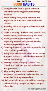 Friendly a good student is good at socialization too. 10 Lines On Good Habits For Children And Students