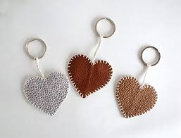 Valentine Key Ring Porte Cle Porte Cle Cuir Valentines Bricolage