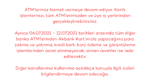 Akbank ile iletişim kurmak ise dilediğiniz kanaldan mümkündür. Akbank Akbank Twitter