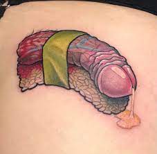 Sushi tattoo dick