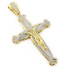 Gold jesus cross necklace mens. Wedding Picture Gold Diamond Cross Necklace For Men