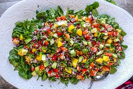 9 january, 2018 medmedium leave a comment. Mango Quinoa Salad With Honey Lime Dressing Faithful Plateful