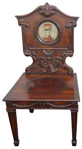 Vintage Federal Style Ornately Carved Solid Wood Griffin Crest Accent Chair Accent Chairs La Furniture Unique Chair