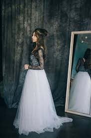 Beautiful Black And Blue Wedding Dresses Wedding Dress Spring Night Navy Blue Lace And White By Lilubridal Navy Blue Wedding Dress Blue Wedding Dresses Boho Bridal Gowns