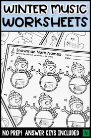 Winter Note Name Worksheets Winter Music Activities Music Worksheets Music Activities