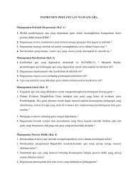 Aturan terbaru tentang perubahan pemilihan kepala desa. Instrumen Pertanyaan Wawancara