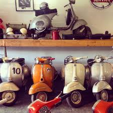 Vespa Someone To Give Mr Black A Run For His Money In The Personal Museum Stakes Vespa Vespa Vintage Piaggio Vespa