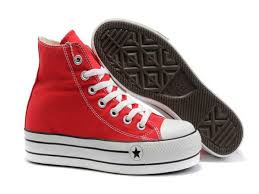 Classic All Star High Top Red Canvas Heighten Shoes