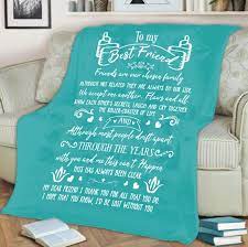 Mother, father, son, daughter, grandparent, or bff would love a personalized embroidered quilt. Fleece Blanket Best Friend Gift