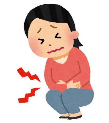 腹痛のイラスト（女性） | かわいいフリー素材集 いらすとや