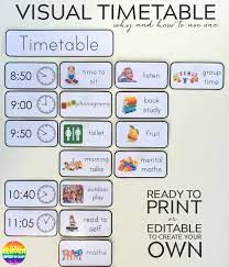 Printable Editable Visual Timetable Cards One Of The Most Effective Tools In Any Early Years Classroom Re Visual Timetable Preschool Schedule Eyfs Classroom