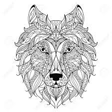 Le tatouage loup femme fait de plus. Tete Stylise Loup Isole Sur Fond Blanc Photo Pour Livre De Coloriage Modele De Tatouage Vecteur Clip Art Libres De Droits Vecteurs Et Illustration Image 61320911