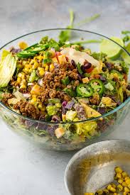I can't say that i have a single one favorite as it. Chopped Tex Mex Ground Beef Taco Salad Oh Sweet Basil