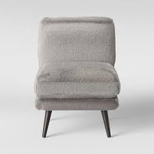 Fully Assembled Store Pick Only Harper Faux Fur Slipper Chair Gray Project 62 Tufted Chair Faux Fur Slippers Chair