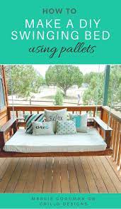 Diy Pallet Swing Bed Outdoor Pallet Projects Pallet Swing Beds Pallet Furniture Outdoor