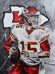 Patrick mahomes ii uudelleentwiittasi kansas city royals. Patrick Mahomes The Art Of Jason Wilcox Paintings Prints Sports Hobbies Football Artpal