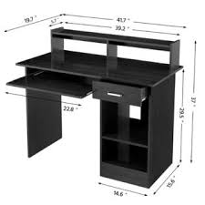 Some small corner desks have very limited surface area and storage. Yaheetech Computer Desk With Drawers Storage Shelf Keyboard Tray Home Office Laptop Desktop Table For Small Spaces