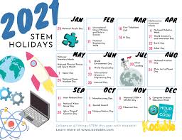 Earth day is celebrated around the world on april 22. 2021 Stem Holiday Calendar Special Stem Edition Kodable Blog