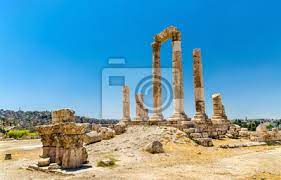 Templo De Hercules Na Cidadela De Amman Jabal Al Qala Cartazes Para A Parede Posters Turistico Turismo Ama Arqueologico Myloview Com Br