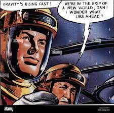 1950s UK Dan Dare The Eagle Comic/ Cartoon Plate Stock Photo