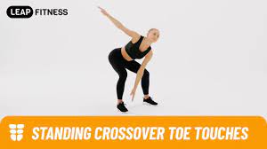 How To Do Standing Crossover Toe Touches Youtube