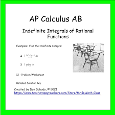 Ap calculus review worksheet this packet is. The Best Of Teacher Entrepreneurs Ii Ap Calculus Ab Indefinite Integrals Of Rational Functions