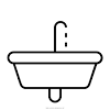 Bathroom toilet coloring page from furniture category. 1