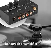 Phono Preamp Pre Amp Preamplifier Audio Amplifier with Level Volume Control  RCA Input Output 1/4" TRS Output for Turntable - AliExpress