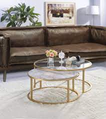 Bm193836 Metal Framed Nesting Coffee Tables With Glass And Marble Tops Set Of Two Gold Gold Nesting Coffee Table Nesting Coffee Tables Coffee Table