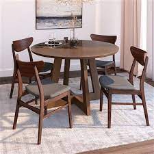 Bjorn Anton 5 Piece Dining Set Meja Makan Bulat Kursi Meja Makan Kursi Makan