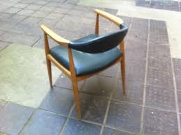 Schoner Stuhl 50er Leder Holzstuhl Armlehnenstuhl Armchair Sessel Holzstuhle Sessel Stuhle