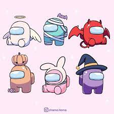 Among Us Halloween Cuties Cute Kawaii Drawings Cute Doodles Cute Stickers