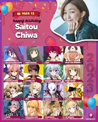 Happy 42nd birthday to Chiwa Saitou who voices as Tamamo, Koyanskaya,  Chevalier d'Eon, Boudica, and Chloe! : r/grandorder