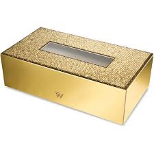 Starlight Rectangular Tissue Box Cover W Swarovski Crystals Tissue Boxes Tissue Box Covers Gold Bathroom Accessories