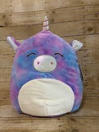 Squishmallow Aurora The Unicorn Tie Dye Pink Purple 14 Inch Kellytoys New Ebay Kellytoy Squishmallows A Animal Pillows Pets For Sale Cute Stuffed Animals