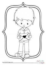 Free downloadable coloring pages and pictures. Valentine Boy Colouring Page 1 Valentines For Boys Coloring Pages For Boys Valentines Day Coloring Page