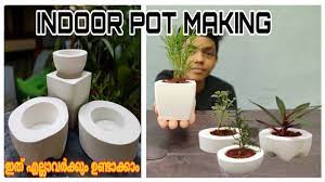 Give your plants somewhere beautiful to live! Diy Indoor Plant Pot How To Make White Cement Pot At Home How To Make Indoor Plant Pot In Malayalam Youtube