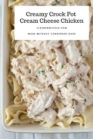 4 chicken breast halves boneless and skinless 1 15 ounce can black beans. Crock Pot Cream Cheese Chicken Recipe Flour On My Face