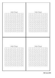 individual mini 100s chart math classroom second grade