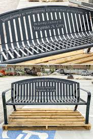 arched inscription memorial bench memorial benches lasercut design bench