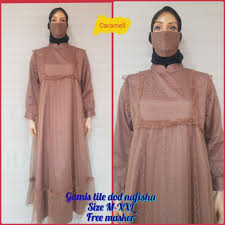 Maybe you would like to learn more about one of these? Gamis Kebaya Tile Polkadot Mix Satin Shopee Indonesia