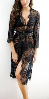 19 90 Black Lace Midi Nightgown In 2020 Women Lace Dress Nightgowns For Women Night Gown