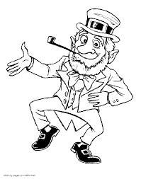 Click on the coloring page to open in a new window and print. Dancing Leprechaun Coloring Pages Coloring Pages Printable Com