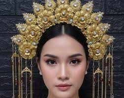 Vintage Chunma Chong Gold Crown Réplica de tamaño 1/5 en caja de vidrio