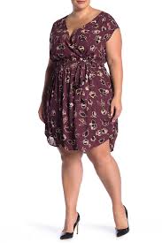 Dr2 By Daniel Rainn Surplice Neck Floral Print Belted Dress Plus Size Nordstrom Rack