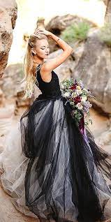 24 Black Wedding Dresses With Edgy Elegance Black Wedding Dresses White Wedding Dresses Black Wedding Gowns