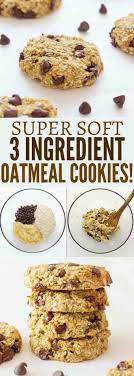 3 Ingredient Banana Oatmeal Cookies One Clever Chef Recipe Banana Oatmeal Cookies Recipes Food