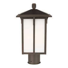 Outdoor 5 arm pole light 9 5 foot victorian replica vintage. Sea Gull Tomek Outdoor Post Light In Antique Bronze Lightsonline Com