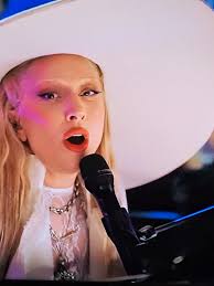 Lady at Lady Gaga Performance Nola Michael Strahan