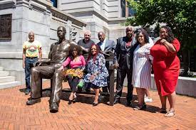 The removal of dozens of memorials to white supremacy, particularly in the south. Newark George Floyd Statue Unveiled People Com